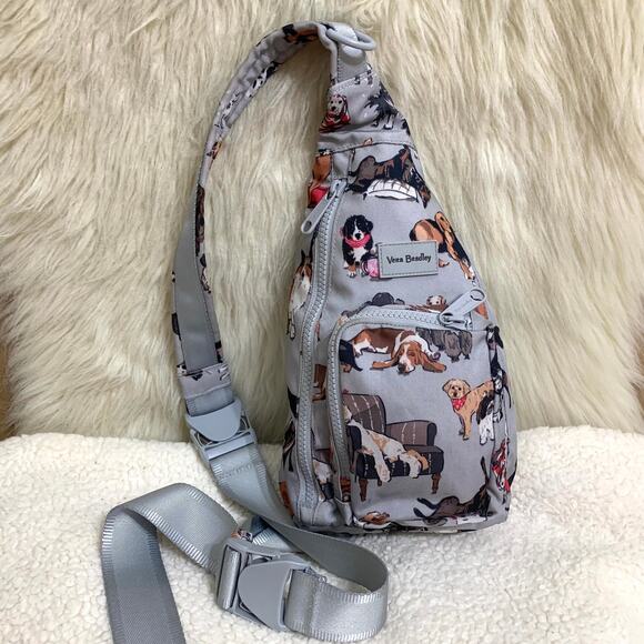 VERA BRADLEY Retired Convertible Reactive Sling Backpack BEST IN SHOW Dogs - Picture 16 of 16